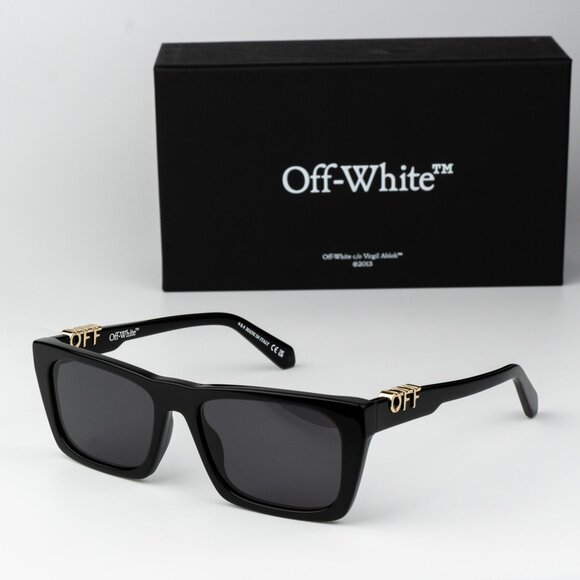 Off-White ALBANY Men Sunglasses Black Grey Square OERI13E ALBANY 1007 - Picture 1 of 11